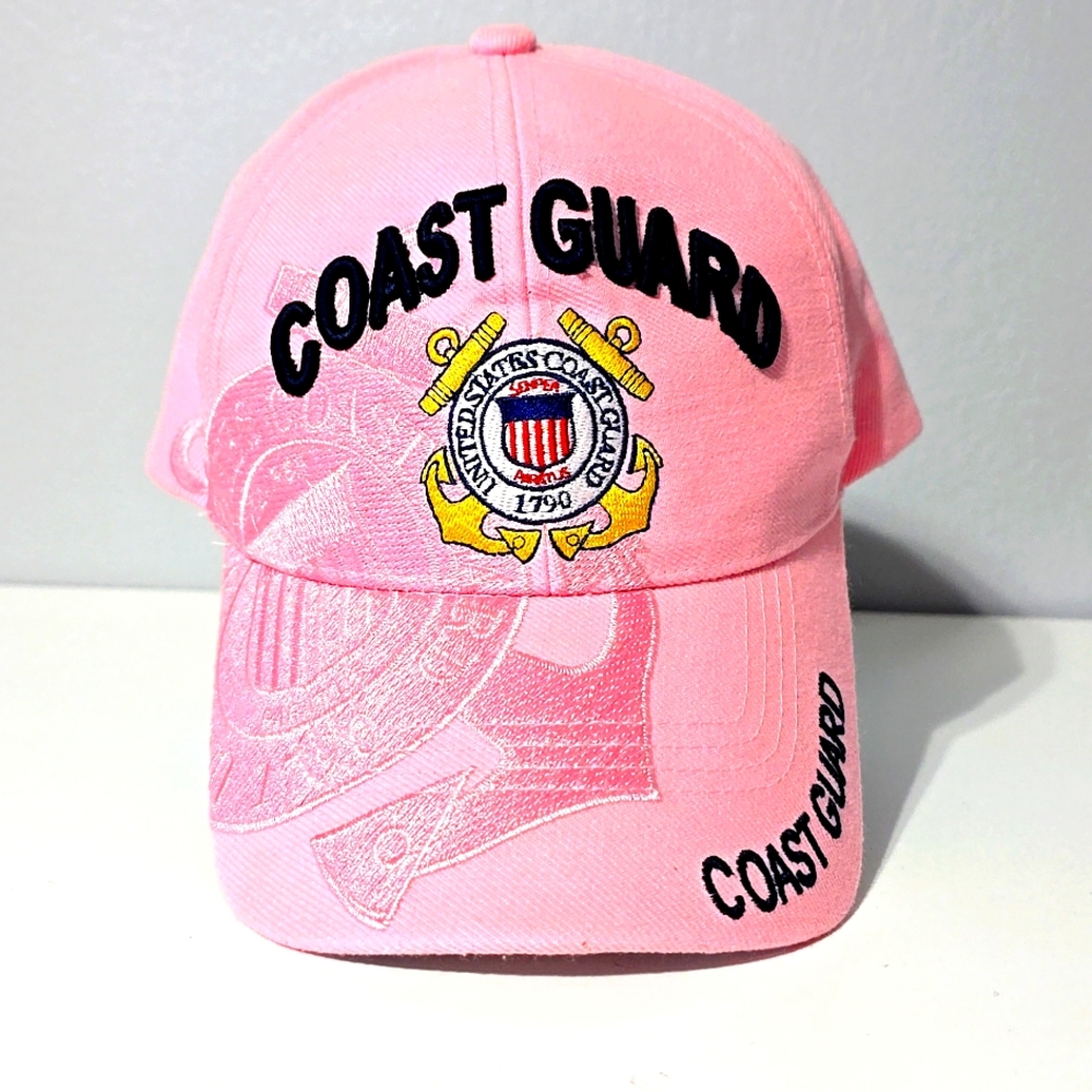 Pink Coast Guard Embroidered Cap